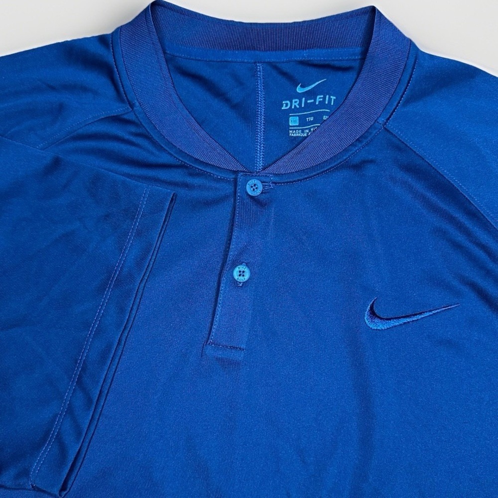 Nike Caledonia Golf Polo Shirt Mens XXL Navy Blue Blade Collar Solid Performance